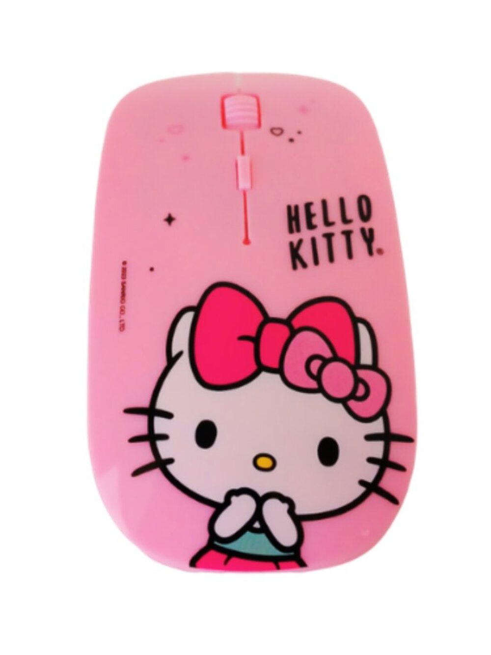 Pink Hello Kitty wireless battery-operated mouse